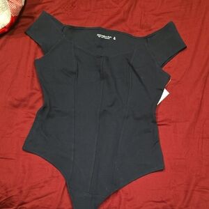 NWT Abercrombie & Fitch Black Off-Shoulder Bodysuit